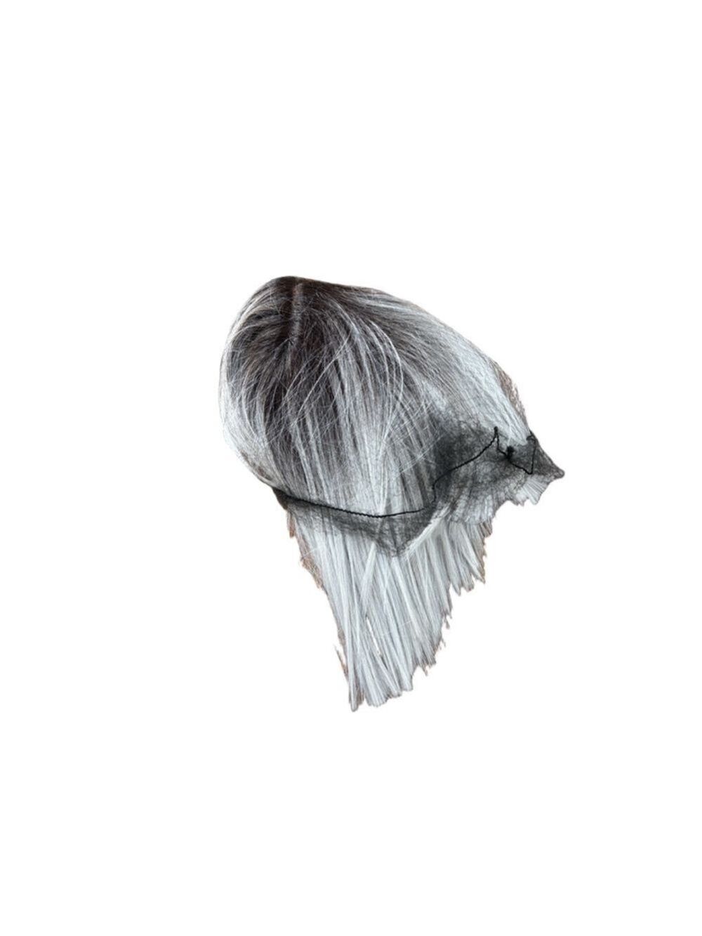 Women's Unbranded Gray & Black Ombre Short Wig One Size